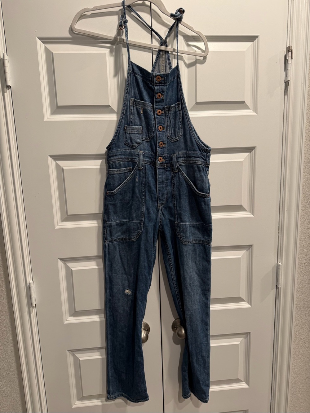 Anthropologie Pilcro Women's Blue Denim Overalls